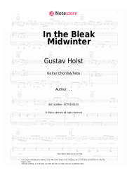 Sheet music, chords Gustav Holst - In the Bleak Midwinter