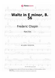 undefined Frederic Chopin - Waltz in E minor, B. 56