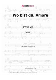 Sheet music, chords Paveier - Wo bist du, Amore