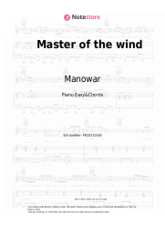 Sheet music, chords Manowar - Master of the wind