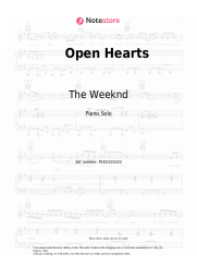 Sheet music, chords The Weeknd - Open Hearts