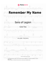 undefined Sons of Legion - Remember My Name