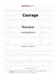 Sheet music, chords Manowar - Courage