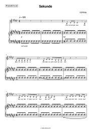 Sheet music, chords SOPHIA - Sekunde
