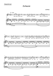 Sheet music, chords SOPHIA - Zuhause