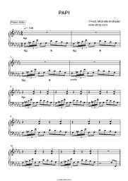 Sheet music, chords T-Fest, Michelle Andrade - PAPI