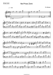 Sheet music, chords Pe Werner - Ne Prise Zimt