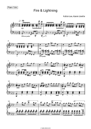 Sheet music, chords Fulton Lee, Karen Linette - Fire & Lightning