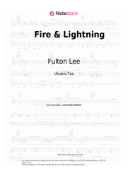 Sheet music, chords Fulton Lee, Karen Linette - Fire & Lightning