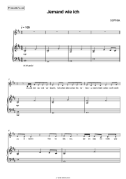 Sheet music, chords SOPHIA - Jemand wie ich