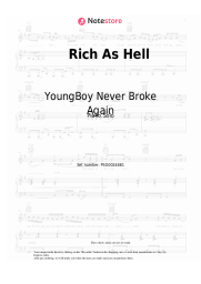 Sheet music, chords YoungBoy Never Broke Again - Rich As Hell