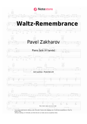 Sheet music, chords Pavel Zakharov - Waltz-Remembrance