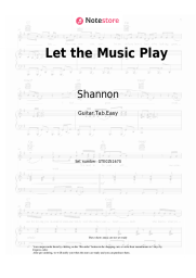 Sheet music, chords Shannon - Let the Music Play