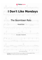 Sheet music, chords The Boomtown Rats - I Don't Like Mondays