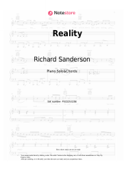 Sheet music, chords Richard Sanderson - Reality