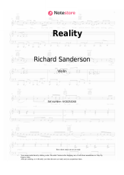 Sheet music, chords Richard Sanderson - Reality
