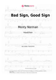 Sheet music, chords Monty Norman - Bad Sign, Good Sign