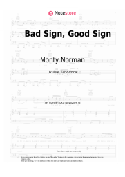 Sheet music, chords Monty Norman - Bad Sign, Good Sign