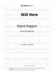 Sheet music, chords Digital Daggers - Still Here