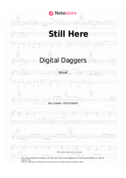 Sheet music, chords Digital Daggers - Still Here