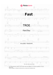 Sheet music, chords TROE - Fast