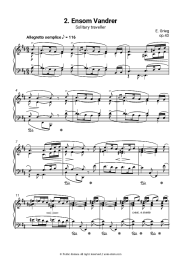 undefined Edvard Hagerup Grieg - Lyric Pieces, op.43. No. 2 Solitary traveler