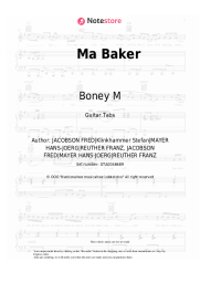 Sheet music, chords Boney M - Ma Baker